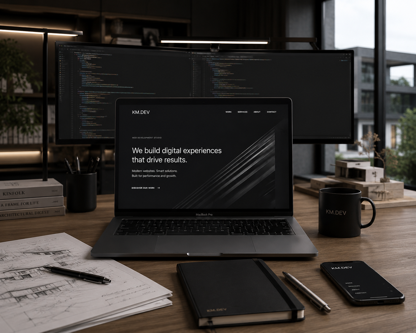KM.dev website development workspace