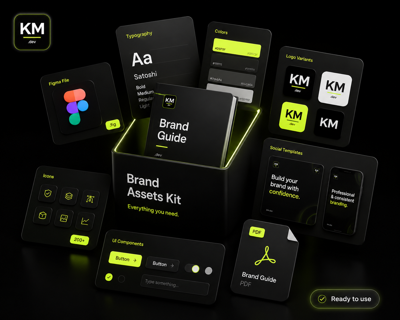 KM.dev brand assets kit