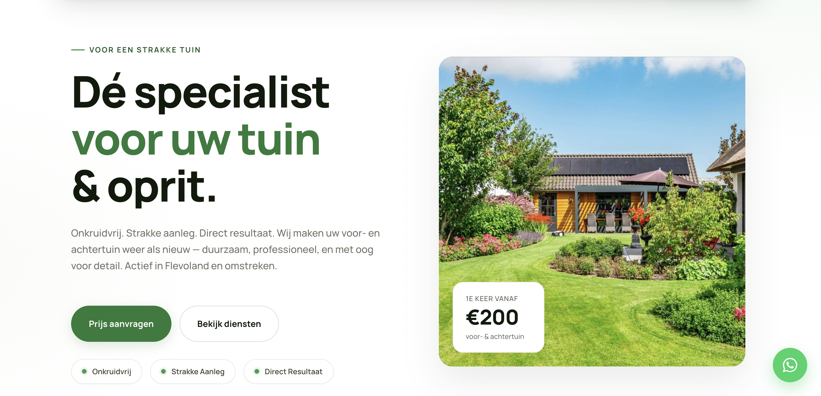TuinToppersPro garden maintenance and cleaning landing page